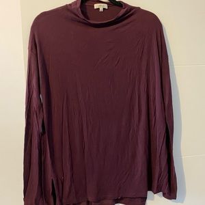 Wilfred Mock-neck Loose Maroon Long Sleeve! Size M